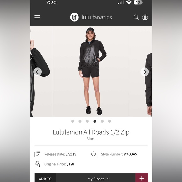 Lululemon all roads 1/2 zip - Picture 2 of 2